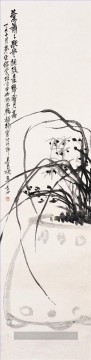 Wu canGet Orchis ancienne Chine encre Peinture à l'huile